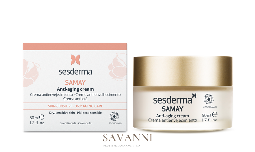 Антивозрастной крем для чувствительной кожи Sesderma Samay Anti-Aging Cream 50 мл SD40004695 фото 2 savanni.com.ua