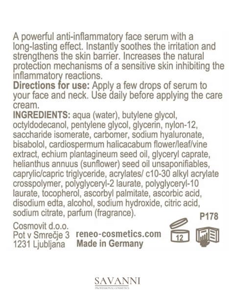Антистресова сироватка проти почервоніння Derma Series Anti-red calming serum, 30 ml H179 фото 2 savanni.com.ua