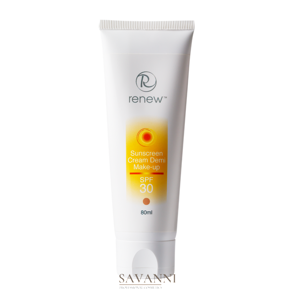 Сонцезахисний тональний крем-антиоксидант SPF-30 Renew Whitening Sunscreen Cream SPF-30 Demi Make up 80 мл RNW9007080 фото 1 savanni.com.ua