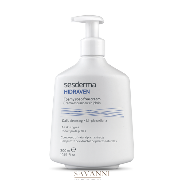 Очищувальний гель для вмивання Sesderma Hidraven Foamy Soapless Cream 300 мл SD40000262 фото 1 savanni.com.ua