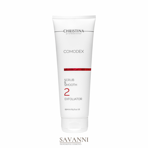 Вирівнювальний скраб-ексфоліатор для обличчя Christina Comodex Scrub & Smooth Exfoliator крок 2, 250 мл CHR619 фото 1 savanni.com.ua