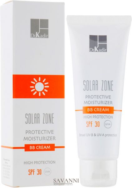 Сонцезахисний зволожуючий крем з тоном Соляр Зон SPF30+ Dr. Kadir Solar Zone moisturizing protective ВВ Сream SPF 30+ KDR436 фото 2 savanni.com.ua