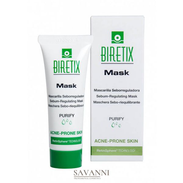 Себоррегулирующая маска от акне Cantabria Labs BIRETIX Mask Sebum Regulating, 25ml 11929 фото 1 savanni.com.ua