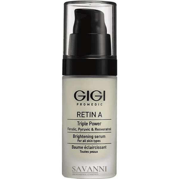 Сироватка освітлююча Gigi Retin A Triple Power Brightening Serum для всіх типів шкіри обличчя, 30 ml GG33082 фото 1 savanni.com.ua