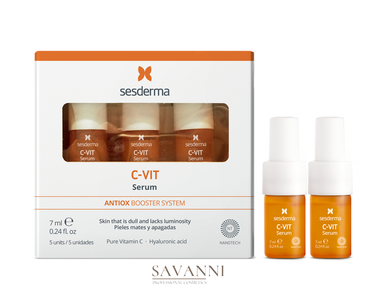 Двухфазная сыворотка с витамином С для сияния и увлажнения Sesderma C-Vit Radiance Serum 5 x 7 мл SD40002444 фото 2 savanni.com.ua