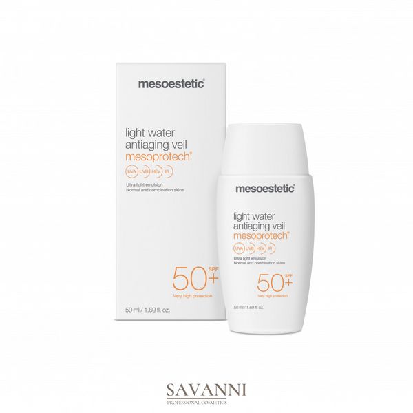 Солнцезащитная антивозрастная сыворотка Mesoestetic Light water antiaging veil (50+ spf) 510110 фото 1 savanni.com.ua