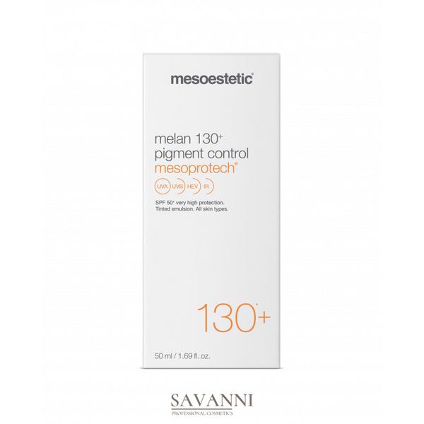 Депигментирующий солнцезащитный крем с тоном Мелан Mesoestetic Melan 130+ pigment control (50 spf) 510096 фото 1 savanni.com.ua