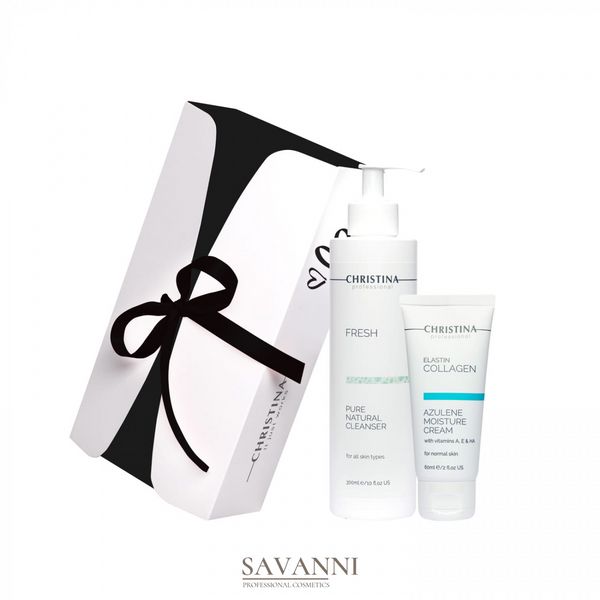 Набор для лица Christina Cleansing & Moisturizing For All Skin Types Gift Set (гель, 300 мл + крем, 60 мл) CHR015-CHR370 фото 1 savanni.com.ua