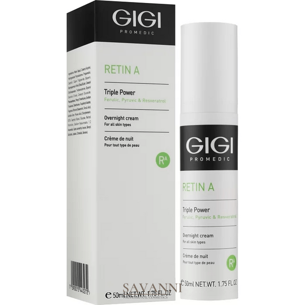 Крем активный обновляющий Gigi Retin A Overnight Cream, для всех типов кожи лица, с ретинолом, 50 ml GG33074 фото 2 savanni.com.ua