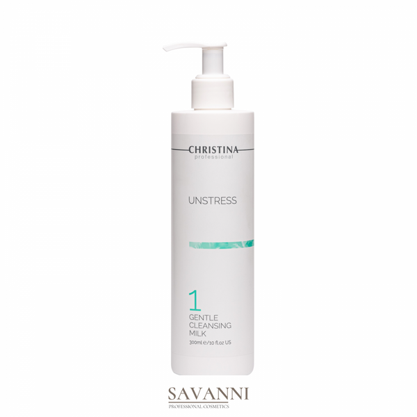 Ніжне очищувальне молочко для обличчя Christina Unstress Gentle Cleansing Milk 1, 300 мл CHR772 фото 1 savanni.com.ua