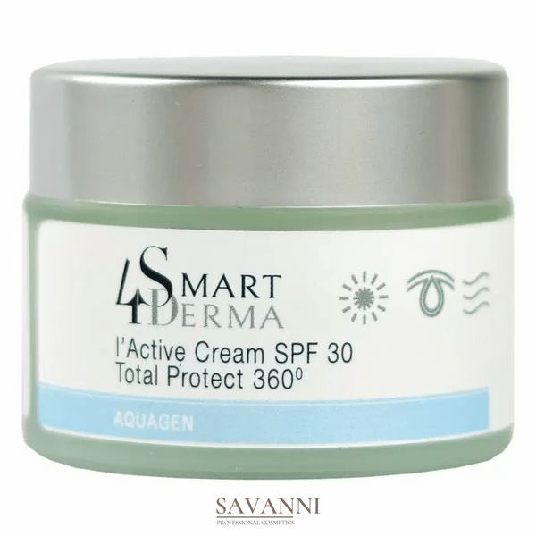 Екстразволожуючий крем із церамідами SPF 30 Smart4Derma I'Active Cream SPF 30 Total Protect 360 50 мл S4D506 фото 1 savanni.com.ua