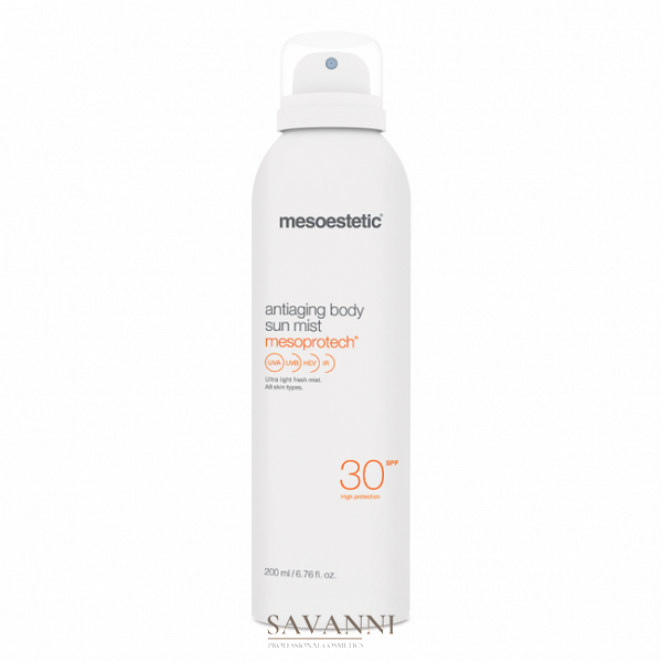 Сонцезахисний спрей для тіла з антивіковим ефектом Mesoestetic Antiaging body sun mist spf 30 510119 фото 1 savanni.com.ua