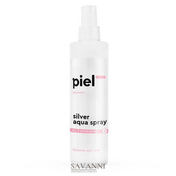 Зволожуючий спрей для сухої та чутливої шкіри обличчя Piel Cosmetics Silver Aqua Spray 250 ml PL9 фото 1 savanni.com.ua