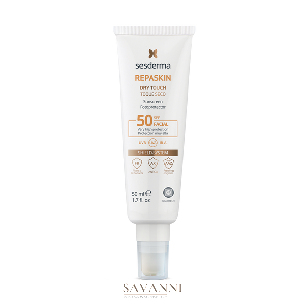 Сонцезахисний крем-гель для обличчя Sesderma Repaskin Dry Touch SPF50 50 мл SD40002620 фото 1 savanni.com.ua