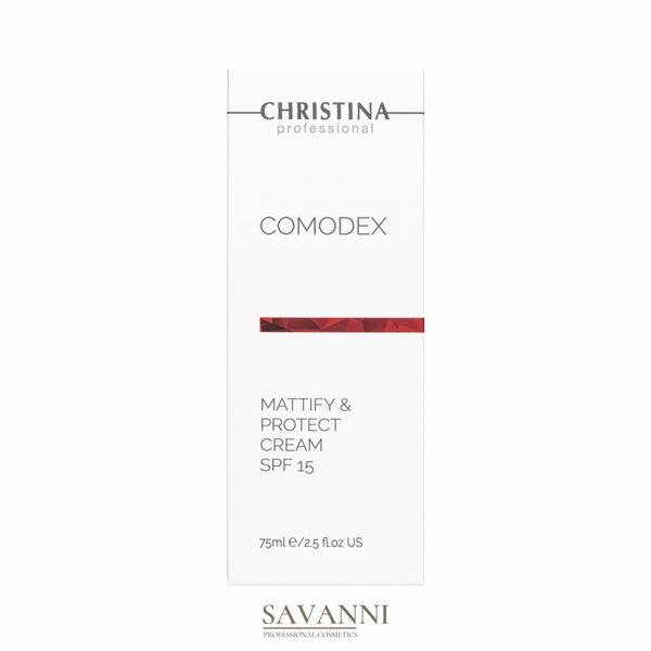 Матувальний захисний крем для обличчя Christina Comodex-Mattify & Protect Cream SPF 15, 75 мл CHR634 фото 2 savanni.com.ua