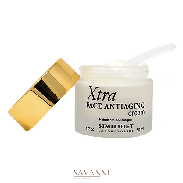 Антивозрастной крем для лица с гиалуроновой кислотой и ДМАЭ Simildiet Face Antiaging Cream Xtra 15027 фото 1 savanni.com.ua