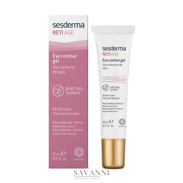 Антивіковий гель-контур для шкіри навколо очей з ретинолом Sesderma Reti Age Facial Eye Contour Gel 15 мл SD40001733 фото 2 savanni.com.ua